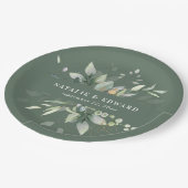 Tapete für Hochzeitsfeiern mit Wasserfarbe Pappteller (Schrägansicht)