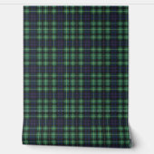 Tapete - Grün Blau Gelb Tartan (Abrollen)