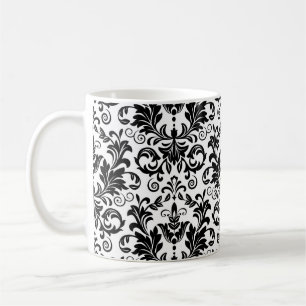 Tapete im Barockstil. Nahtloser Backgr Kaffeetasse