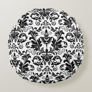 Tapete im Barockstil. Nahtloser Backgr Rundes Kissen