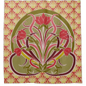 Tapete im Jugendstil. Duschvorhang (Vorderseite)