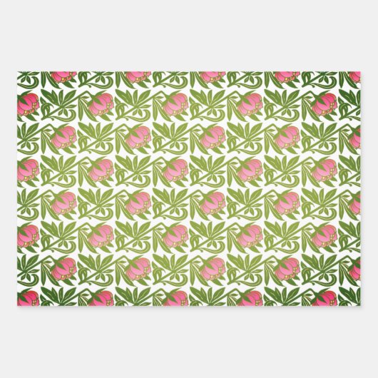 Tapete im Jugendstil Geschenkpapier Set (Vorderseite 3)