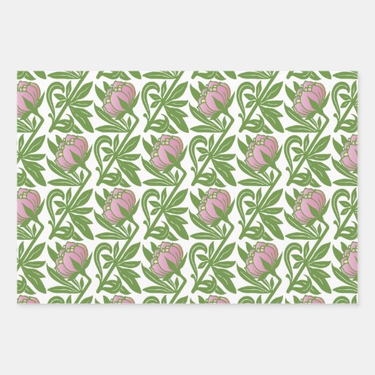 Tapete im Jugendstil Geschenkpapier Set (Vorderseite 2)