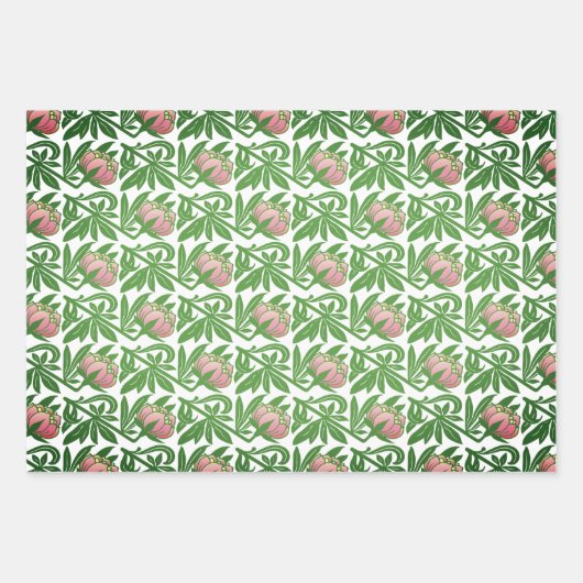 Tapete im Jugendstil Geschenkpapier Set (Vorderseite)