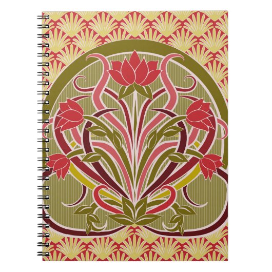 Tapete im Jugendstil. Notizblock (Vorderseite)