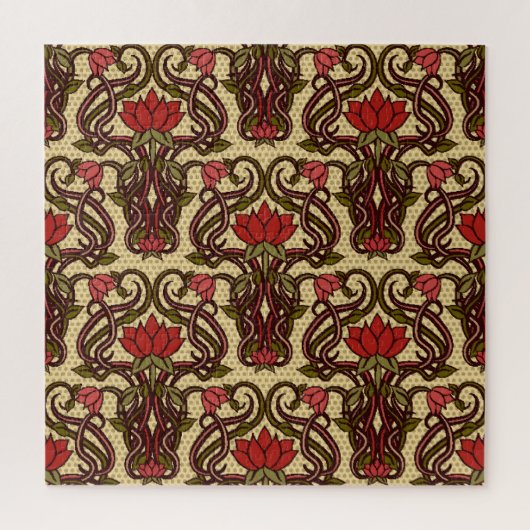 Tapete im Jugendstil. Puzzle (Vertikal)