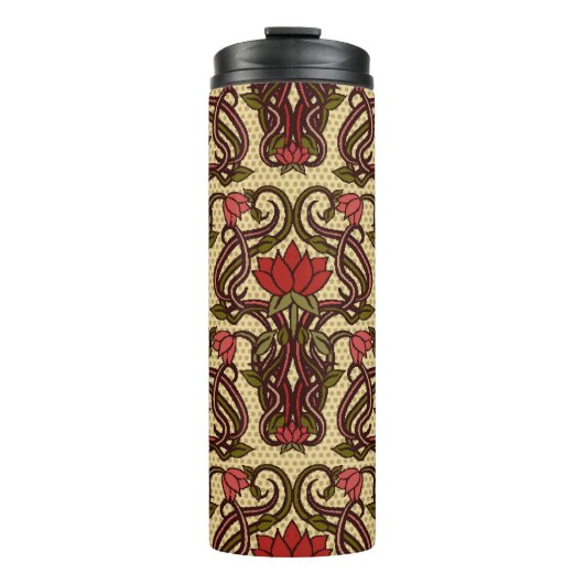 Tapete im Jugendstil. Thermosbecher (Vorderseite)