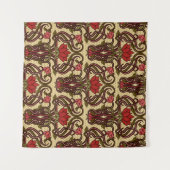 Tapete im Jugendstil. Wandteppich (Vorderseite (Horizontal))