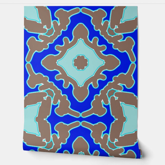 Tapete, lebhaftes, farbenfrohes klassisches Design Tapete (Abrollen)