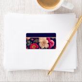 Tapete mit Blumenmuster Adressaufkleber (Insitu)