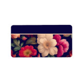 Tapete mit Blumenmuster Adressaufkleber (Vorne)