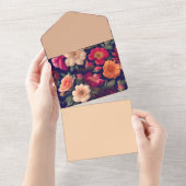 Tapete mit Blumenmuster All In One Einladung (Abreißen)