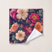 Tapete mit Blumenmuster Badhandtuch Set (Waschlappen)