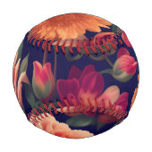 Tapete mit Blumenmuster Baseball (Rückseite)