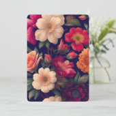 Tapete mit Blumenmuster Einladung (Stehend Vorderseite)