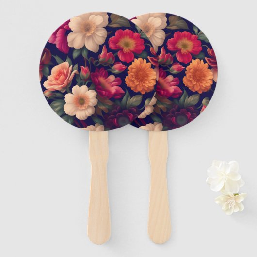 Tapete mit Blumenmuster Fächer (Vorne und Hinten)