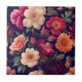 Tapete mit Blumenmuster Fliese (Vorderseite)