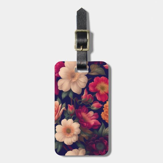 Tapete mit Blumenmuster Gepäckanhänger (Vorderseite vertikal)