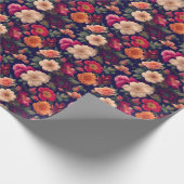 Tapete mit Blumenmuster Geschenkpapier (Ecke)