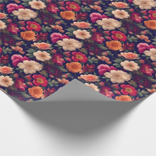 Tapete mit Blumenmuster Geschenkpapier (Ecke)