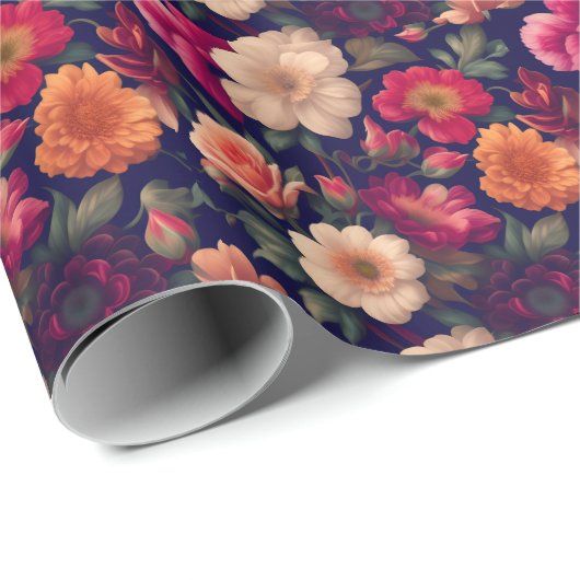 Tapete mit Blumenmuster Geschenkpapier (Rolleneckpunkt)