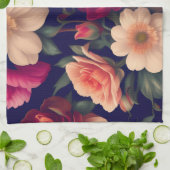Tapete mit Blumenmuster Geschirrtuch (Gefaltet)
