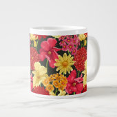 Tapete mit Blumenmuster im Aquarell-Stil Jumbo-Tasse (Vorderseite Rechts)