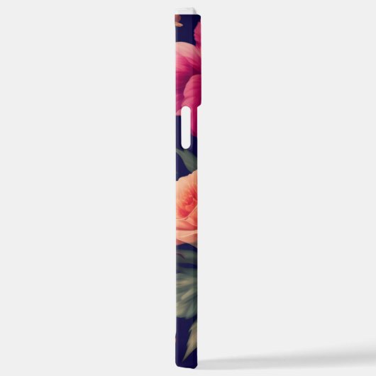 Tapete mit Blumenmuster iPhone Hülle (Rechte Seite)