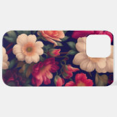 Tapete mit Blumenmuster iPhone Hülle (Hinten horizontal)