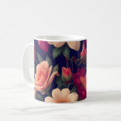 Tapete mit Blumenmuster Kaffeetasse (Vorderseite Links)
