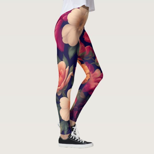 Tapete mit Blumenmuster Leggings (Rechts)
