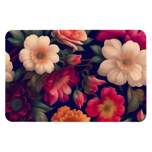 Tapete mit Blumenmuster Magnet (Horizontal)