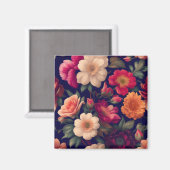 Tapete mit Blumenmuster Magnet (Vorderseite/Rückseite)