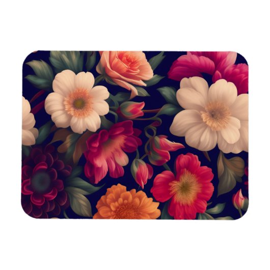 Tapete mit Blumenmuster Magnet (Horizontal)