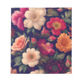 Tapete mit Blumenmuster Notizblock (Vorderseite)