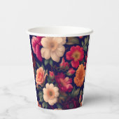 Tapete mit Blumenmuster Pappbecher (Rückseite)