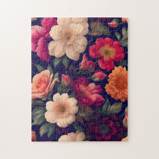 Tapete mit Blumenmuster Puzzle (Vertikal)