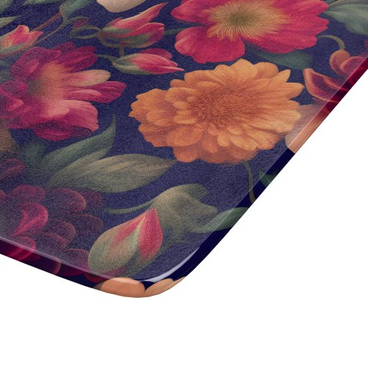 Tapete mit Blumenmuster Schneidebrett (Ecke)