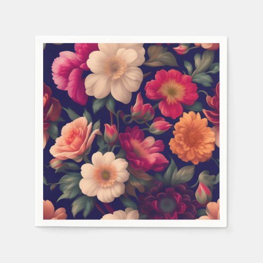 Tapete mit Blumenmuster Serviette (Vorderseite)