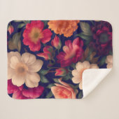 Tapete mit Blumenmuster Sherpadecke (Vorderseite (Horizontal))