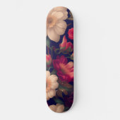Tapete mit Blumenmuster Skateboard (Vorderseite)