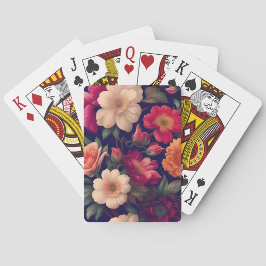 Tapete mit Blumenmuster Spielkarten (Rückseite)