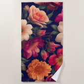 Tapete mit Blumenmuster Strandtuch (Vorderseite)