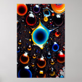 Tapete mit bunten Blasen Poster (Vorne)