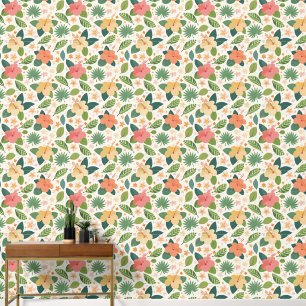 Tapete mit bunten tropischen Blume