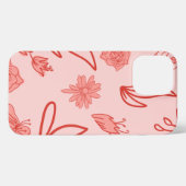 Tapete mit roter Ästhetik hier iPhone Hülle (Rückseite (Horizontal))