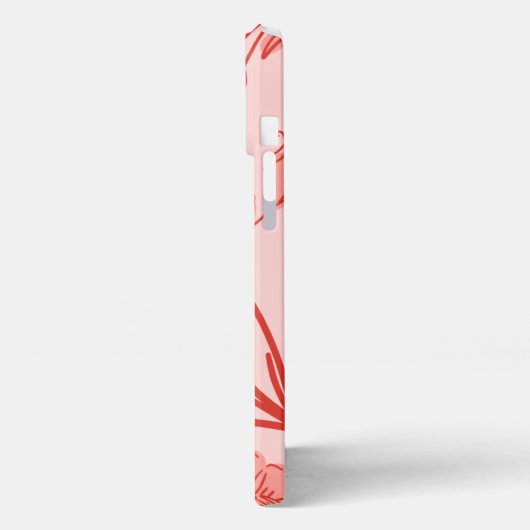 Tapete mit roter Ästhetik hier iPhone Hülle (Linke Seite)