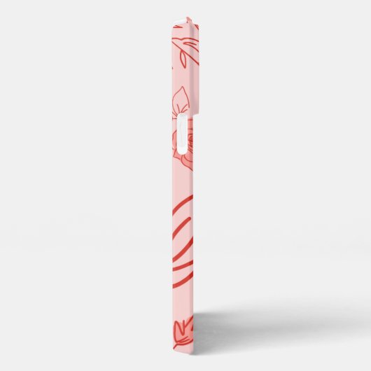 Tapete mit roter Ästhetik hier iPhone Hülle (Rechte Seite)