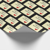 Tapete Post It Note with Red Birthday Heart Geschenkpapier (Ecke)