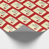 Tapete Post It Note with Red Birthday Heart Geschenkpapier (Ecke)